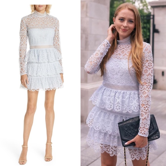 Self-Portrait Dresses & Skirts - Self Portrait 2018 Tierred Scalloped  Lace Dress